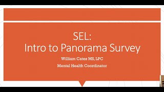 Intro to Panorama Survey
