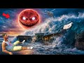 Moon Wakes Up Tsunami Attacks Los Santos Franklin Survives End Of World GTA 5 Telugu Part 3