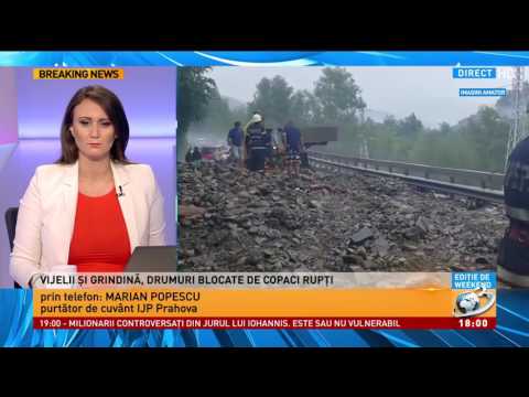 DN 1A, blocat între Măneciu şi Cheia din cauza aluviunilor