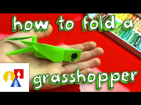 How to fold an origami grasshopper