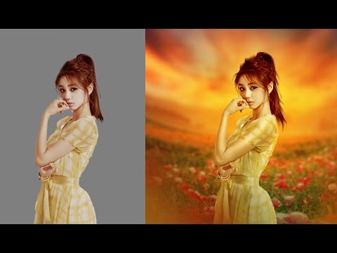 Neon Glow Effect Portrait Photoshop Tutorial