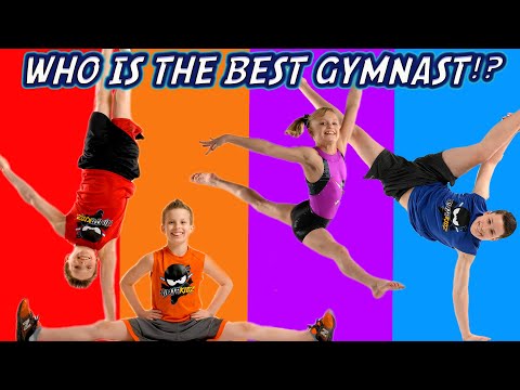 Who is the Best Gymnast Part 2! Sis vs Bros Challenge!