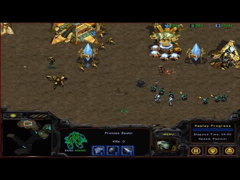 StarCraft: Brood War - SlayerS_`BoxeR vs Nazgul [ 1 Protoss vs 1 Terran ] Neo Lost Temple 30.09.2002