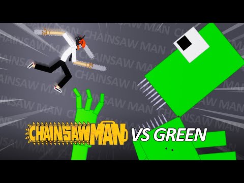 CHAINSAW MAN VS GREEN Who Is Winner? - Roblox Rainbow Friends - People Playground