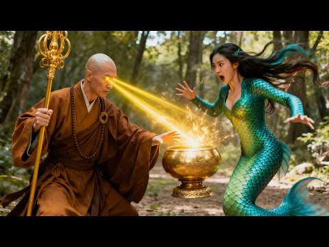 小和尚法力高強，一招降伏千年蛇妖！ #功夫 #kungfu