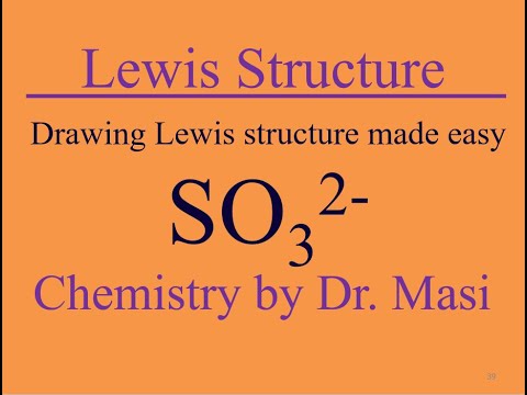 How to Draw Lewis Structure for sulfite so3(2-)?