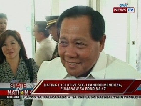 SONA: Dating Executive Sec. Leandro Mendoza, pumanaw sa edad na 67