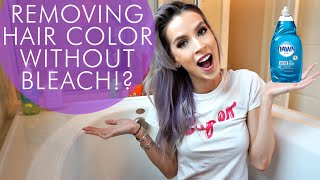 Removing Hair Color WITHOUT Bleach!? | Hair Experiment | LeighAnnSays