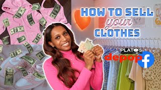 HOW TO SELL YOUR USED CLOTHES ONLINE| Listing your clothes on @facebookapp @depop  ETC | *PRO TIPS*