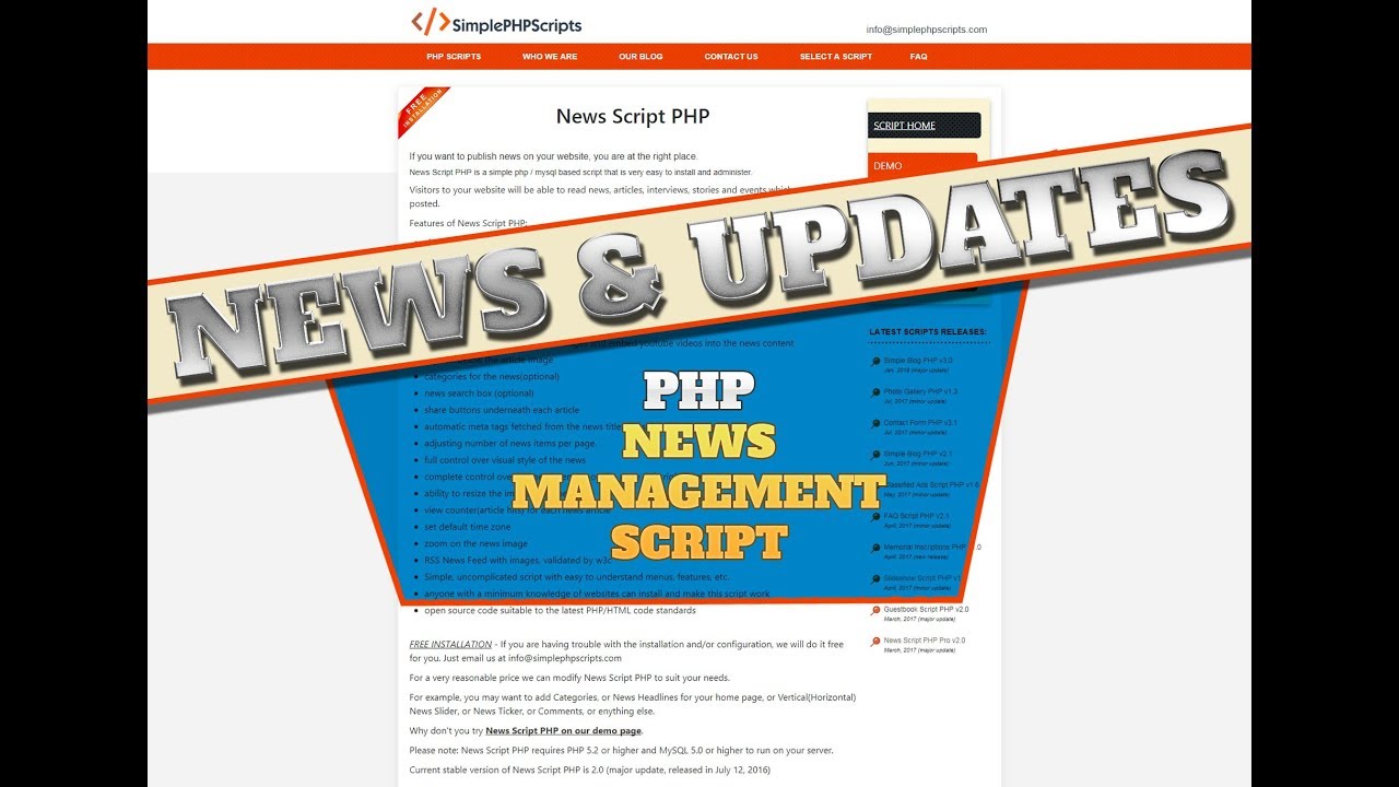Add A News Page To Your Website - Php News Management