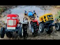 ACE Tractor Stuck In The Mud Swaraj 963 FE Tractor And HMT Tractor Rescue From Mud Kids Video