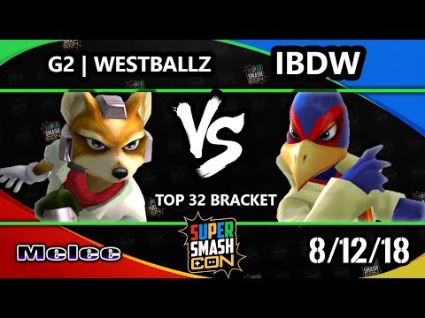 SSC 2018 SSBM - iBDW (Fox) Vs. G2 | Westballz (Falco) Smash Melee Losers Bracket