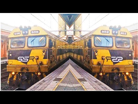 Freight train action of Southern shorthaul railway SSR - Parramatta station Sydney NSW