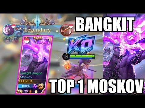 TOP 1 MOSKOV AKHIRNYA BANGKIT, MUSUH LANGSUNG GAK BERANI MAJU - MOBILE LEGENDS