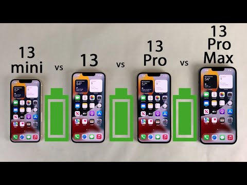 iPhone 13 Pro Max vs 13 Pro vs 13 vs 13 mini Battery Life DRAIN Test