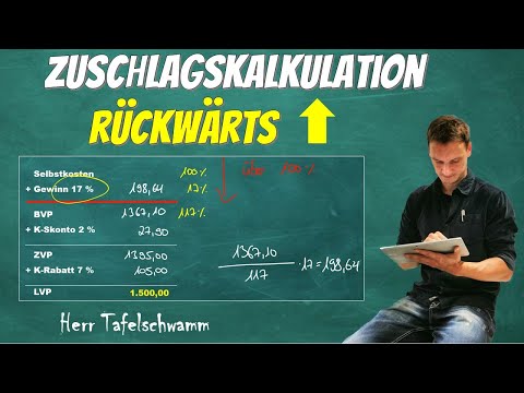 Zuschlagskalkulation / Rückwärtskalkulation ganz einfach berechnen, inkl. ausführlicher Erklärung!