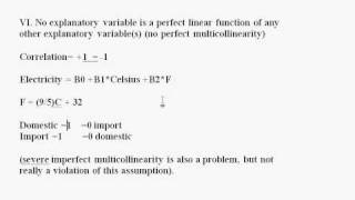 Assumptions of CLRM: Perfect Multicollinearity and Normally Distributed Error