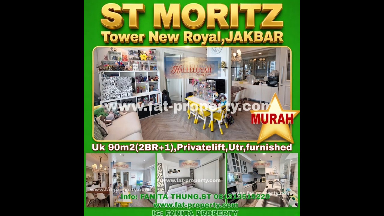 Murah! Dijual Apartment St Moritz di Jl Puri Indah Jakarta Barat.