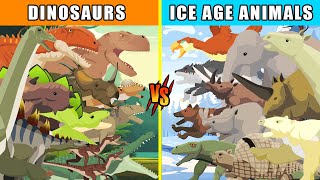 Dinosaurs vs Ice Age Animals [S1] | Dino Animation