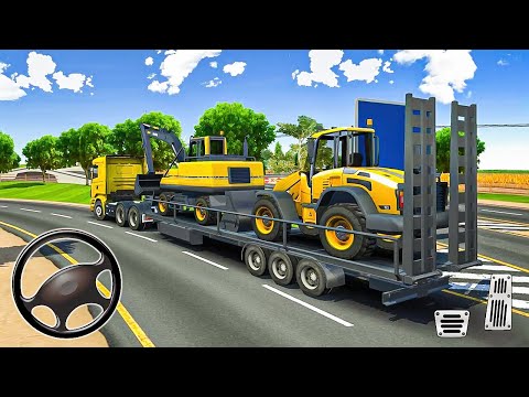 City Build Truck Simulator - Transporting Heavy Excavator to Construction Site - Android Gameplay