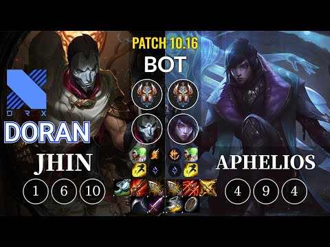 DRX Doran Jhin vs Aphelios Bot - KR Patch 10.16