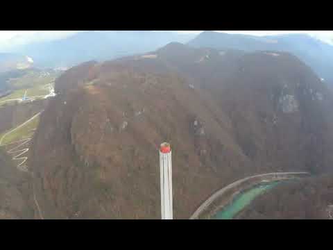 The highest chimney in Europe from the air