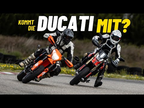 Ducati Hypermotard 698 Mono vs. KTM 690 SMC R - wer holt die Supermoto-Krone?