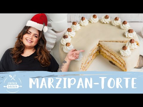 Marzipan-Torte – gelingt jedem! 😍🎁 I Einfach Backen