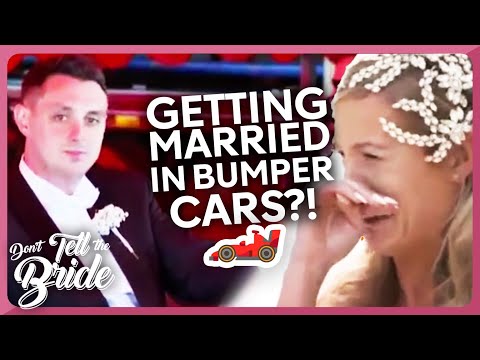 Bride left in tears realising she's getting married in a bumper car! 🏎️