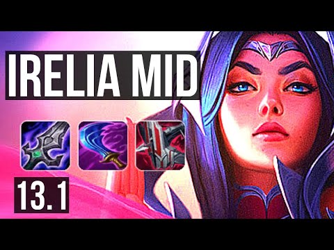 IRELIA vs YASUO (MID) | 7 solo kills, 600+ games, 11/2/2, Godlike | EUW Master | 13.1