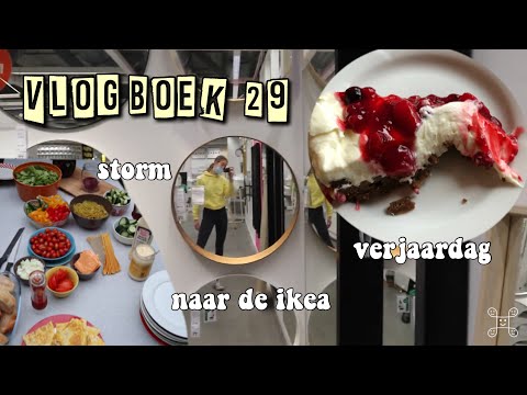 STORM 🌬 & NAAR DE iKEA & VERJAARDAG JEROEN 🎈& KADO INPAKKEN 🎁 || vlogboek 29 || famderooij