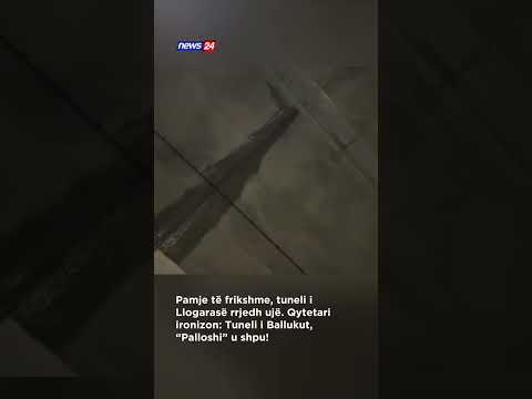 VIDEO/ Pamje të frikshme, tuneli i Llogarasë rrjedh ujë. Qytetari ironizon: Tuneli i Ballukut