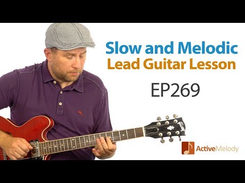 Learn an slow and melodic guitar lead - blues and country licks - Easy guitar lesson - EP269