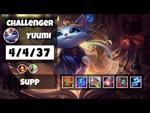 Yuumi Challenger Gameplay S11 Replay 11.10 Support (4/4/37) - BR