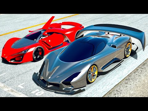 SSC Tuatara GTR vs Ferrari F80 Concept - Drag Race 10 KM