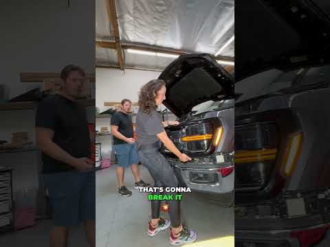 ford f150 valerie learns how to take off grille #ford #fordf150 #f150 #diy #howto #husbandwife #4x4