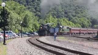 preview picture of video 'Reading Northern 425 leaves Jim Thorpe on July 5th, 2014'