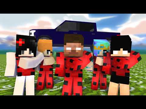 LADY BUG FAMILY DANCING SKIRII - MINECRAFT ANIMATION