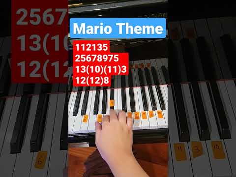 Mario Theme Song Easy Piano Tutorial
