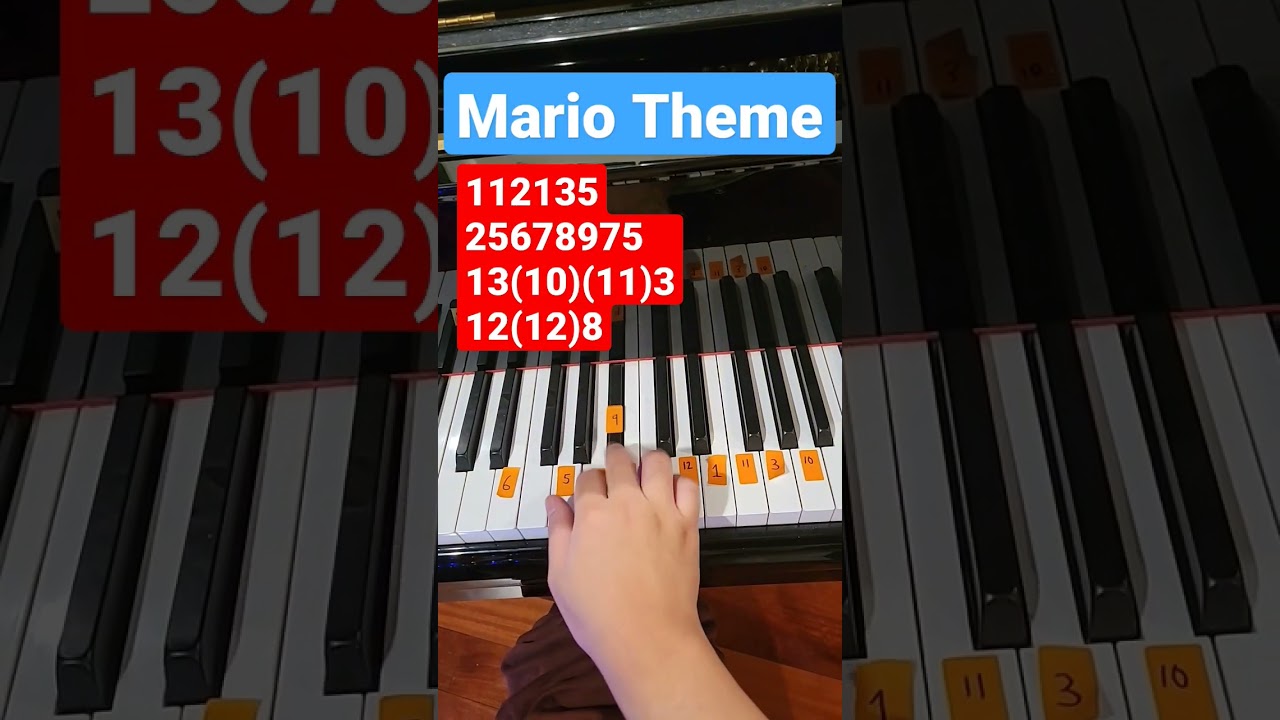 Mario Theme Song Easy Piano Tutorial