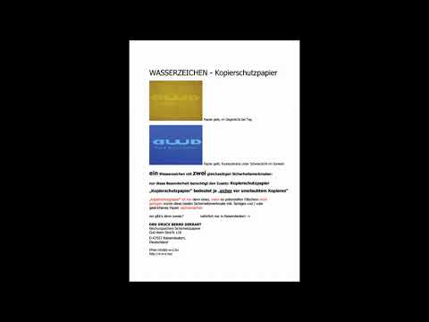 Sicherheitspapiere mit Kopierschutz - Achtung!