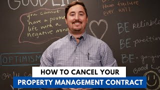 How to Cancel Your Property Management Contract