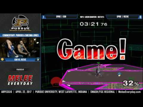 Arpeggio - Spire | Reeve (Marth) vs. Spire | Cob (Peach) - SSBM - Top 8, Losers Quarters