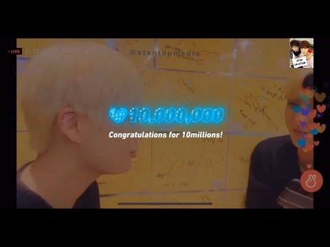 [ENG SUB] UP10TION Kogyeol & Sungyoul Cute Reaction on reaching 10M hearts on V-LIVE
