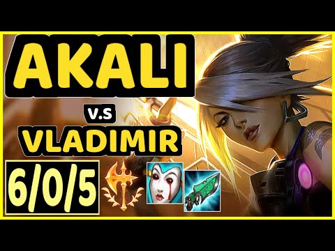 ANYYY (AKALI) vs VLADIMIR - 6/0/5 KDA MID CHALLENGER GAMEPLAY - BR