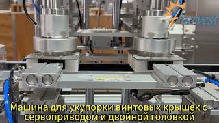 Полностью автоматическая двухголовочная сервоукупорочная машина
