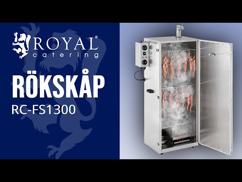 video - Rökskåp - 147 L - Royal Catering - 8 galler