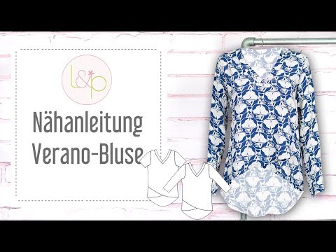 Nähanleitung lillesol Verano Bluse - eine Bluse mit V-Ausschnitt nähen