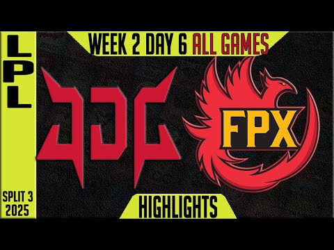JDG vs FPX Highlights ALL GAMES | LPL Split 3 2025 W2D6 | JD Gaming vs Funplus Phoenix