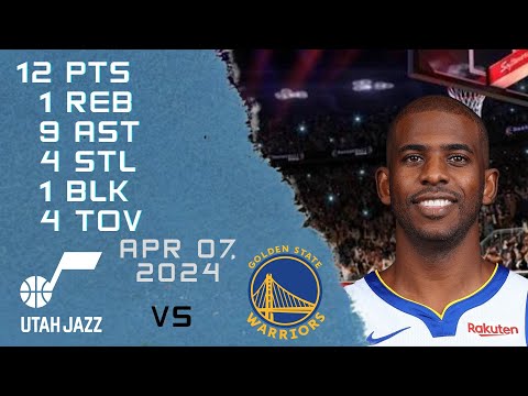 Chris Paul player Full Highlights vs JAZZ NBA Regular season game 07-04-2024